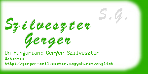 szilveszter gerger business card